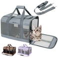 thumbnail image 1 of BELLA & PAL Cat Carrier Travel Bag, Airline Approved Lightweight,Soft Sided Pet Carrier for Puppy Dogs up to 18lbs,Collapsible Soft Sided Travel Carrier,Gray, 1 of 9