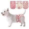 thumbnail image 1 of BELLA & PAL Pink Female Dog Diapers, 3-Pack, Highly Absorbent Washable Diapers for Small Dogs, Leak-Proof Puppy Diapers, XS, 1 of 9
