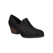 BELLA VITA Womens Black Lightweight Flexible Goring Padded Nakia Round Toe Stacked Heel Slip On Shootie 9.5 M