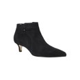 thumbnail image 1 of BELLA VITA Womens Black Padded Buckle Accent Goring Bindi Pointed Toe Kitten Heel Zip-Up Leather Dress Shootie 8 M, 1 of 1