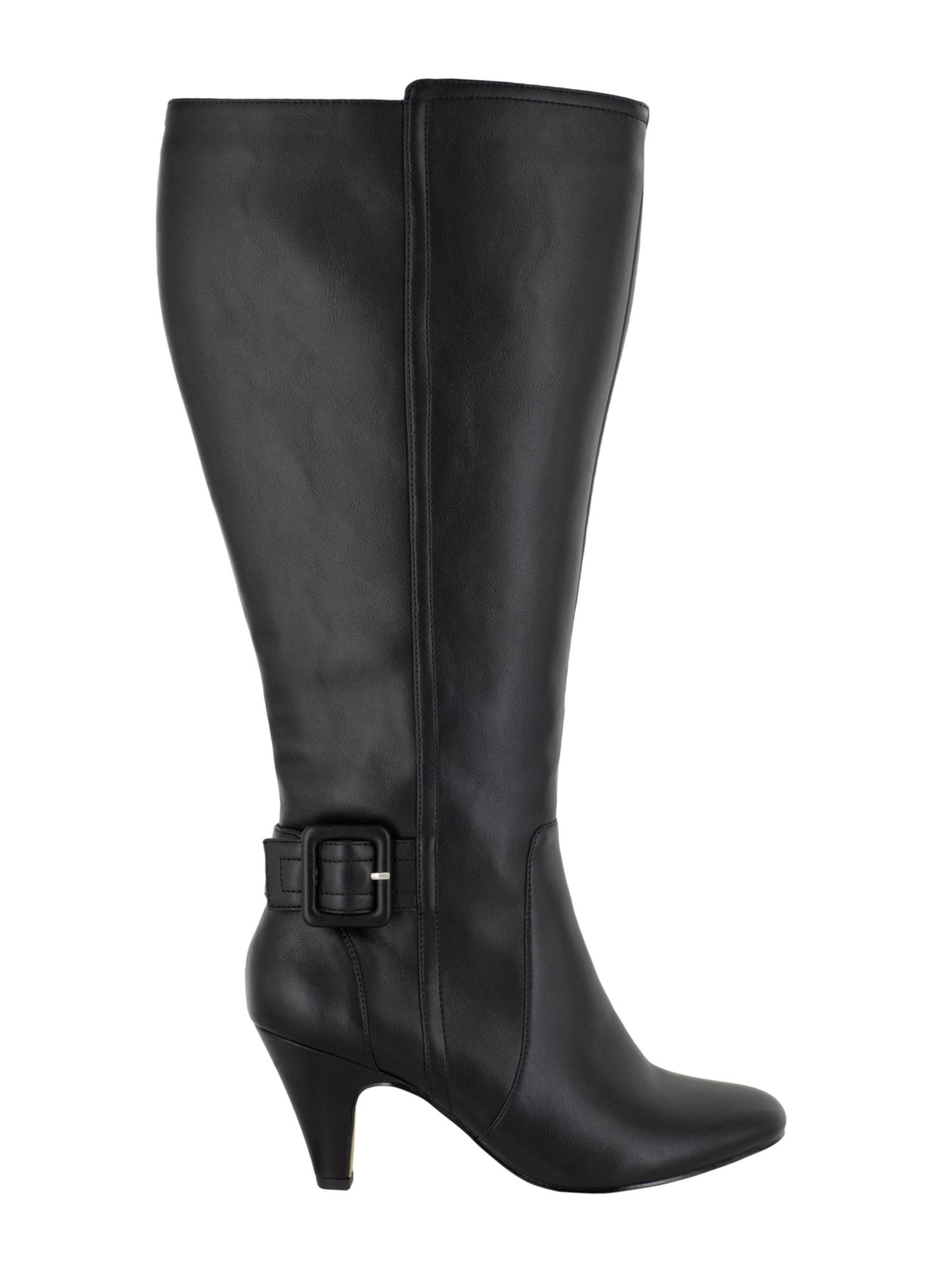 BELLA VITA Womens Brown Western Padded Helena Round Toe Block Heel Zip-Up Slouch Boot M