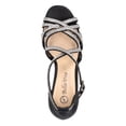 thumbnail image 1 of BELLA VITA Womens Black Rhinestone Metallic Padded Aliette Round Toe Block Heel Buckle Dress Heeled Sandal 9 WW, 1 of 2