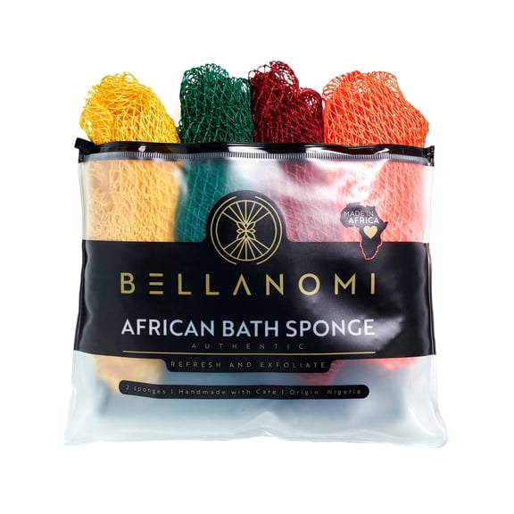 BELLANOMI 4-Pack African Exfoliating Net Sponge