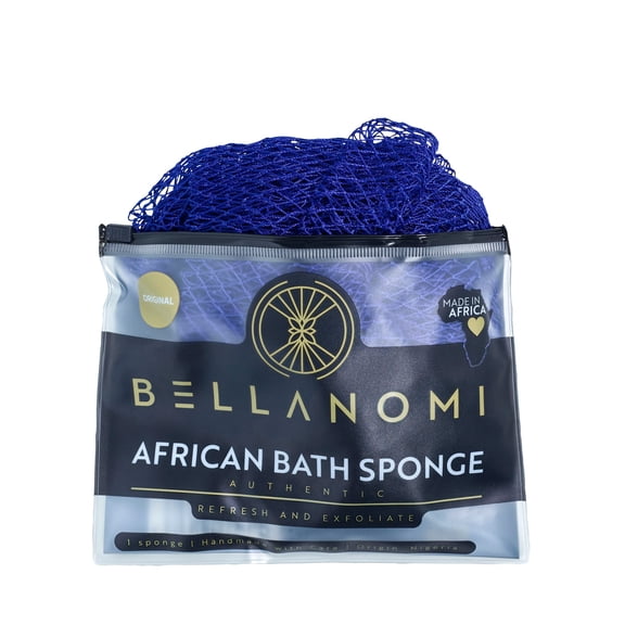 BELLANOMI African Net Sponge - Authentic Sapo Exfoliating Net, Ethically sourced from Nigeria, 45" Long Back Scrubber, Quick Dry Loofah Alternative for Gentle Exfoliation Daily Use