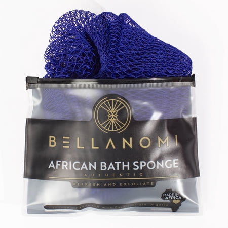 Bellanomi African Net Sponge - Authentic Sapo Exfoliating Net, Ethically sourced from Nigeria, 45" Long Back Scrubber, Quick Dry Loofah Alternative for Gentle Exfoliation Daily Use