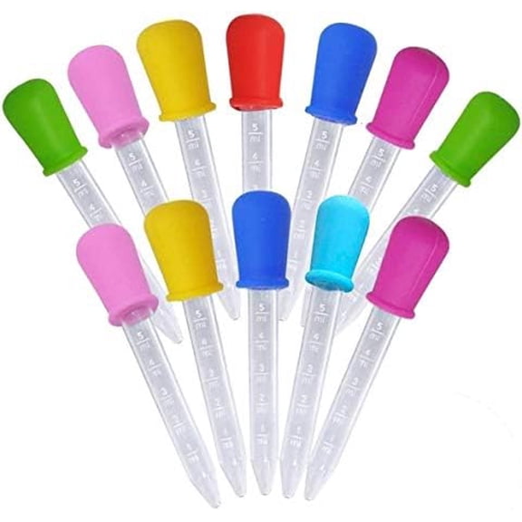 BELLARMOR 5ml Liquid Dropper Medicine Silicone Clear Plastic Eye Dropper No BPA Silicone and Plastic Pipettes for Kids, 12 Pack$$Other