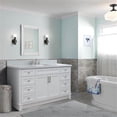 thumbnail image 1 of Bellaterra Home 400700-61S-WH-GYR 61 in. Single Rectangle Sink Vanity with Granite Top, White & Gray, 1 of 1