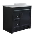 thumbnail image 1 of BELLATERRA HOME LLC Single sink vanity in Dark Gray with White Carrara marble and round sink, 1 of 4