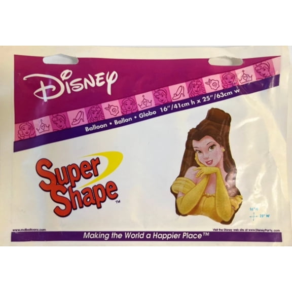 BELLE Balloon Large Shape Foil Mylar Balloon Party Supplies Decorations Foil Mylar Balloon