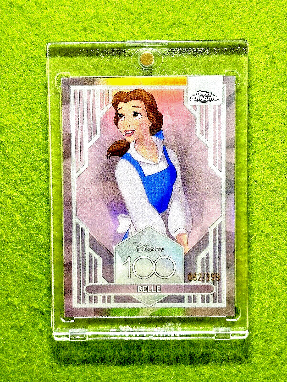 BELLE Disney 100 PINK REFRACTOR CARD # /399 SP 2023 Topps Chrome