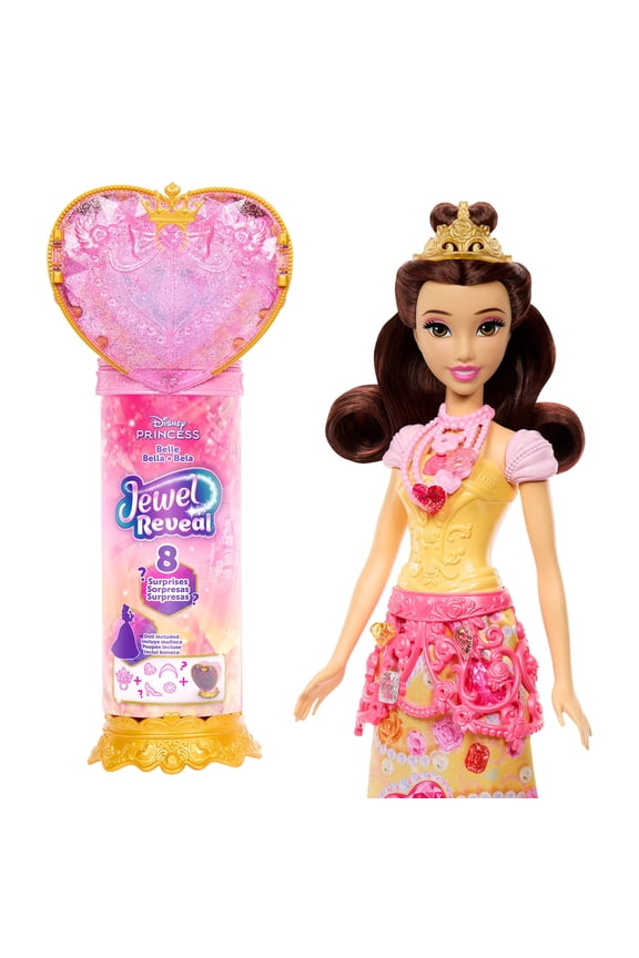 Jewel Reveal Belle Fashion Doll w/ 8 Surprises Including Gem Box & Accessories