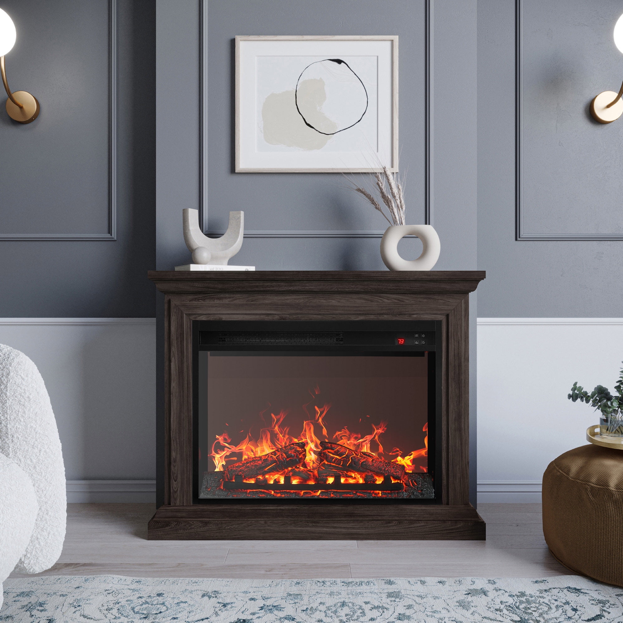 Desertcart Electric Fireplace Heater For Bedroom Double Barrel