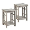 thumbnail image 1 of BELLEZE 2-Tier Side Table Wood Bedside table 15.75 Inch Night Stand with Storage Shelf for Living Room, Set of 2 - Astorga (Gray Wash), 1 of 5