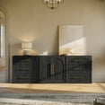 thumbnail image 1 of BELLEZE 3-Piece Modular Sideboard Cabinet with Storage Drawer and Adjustable Shelf, Freely Configurable Buffet Console Table & Credenza for Dining Room, Living Room, Entryway - Ebony, 1 of 7