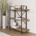 thumbnail image 1 of BELLEZE 3 Tier Modern Rustic Industrial Bookshelf - Hazel (Rustic Oak), 1 of 7