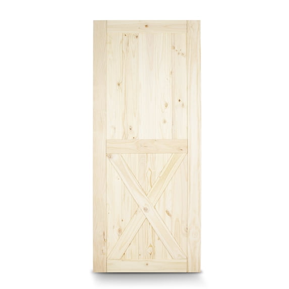 BELLEZE 36 Inch DIY Sliding Interior Barn Door, Farmhouse - Unfinished