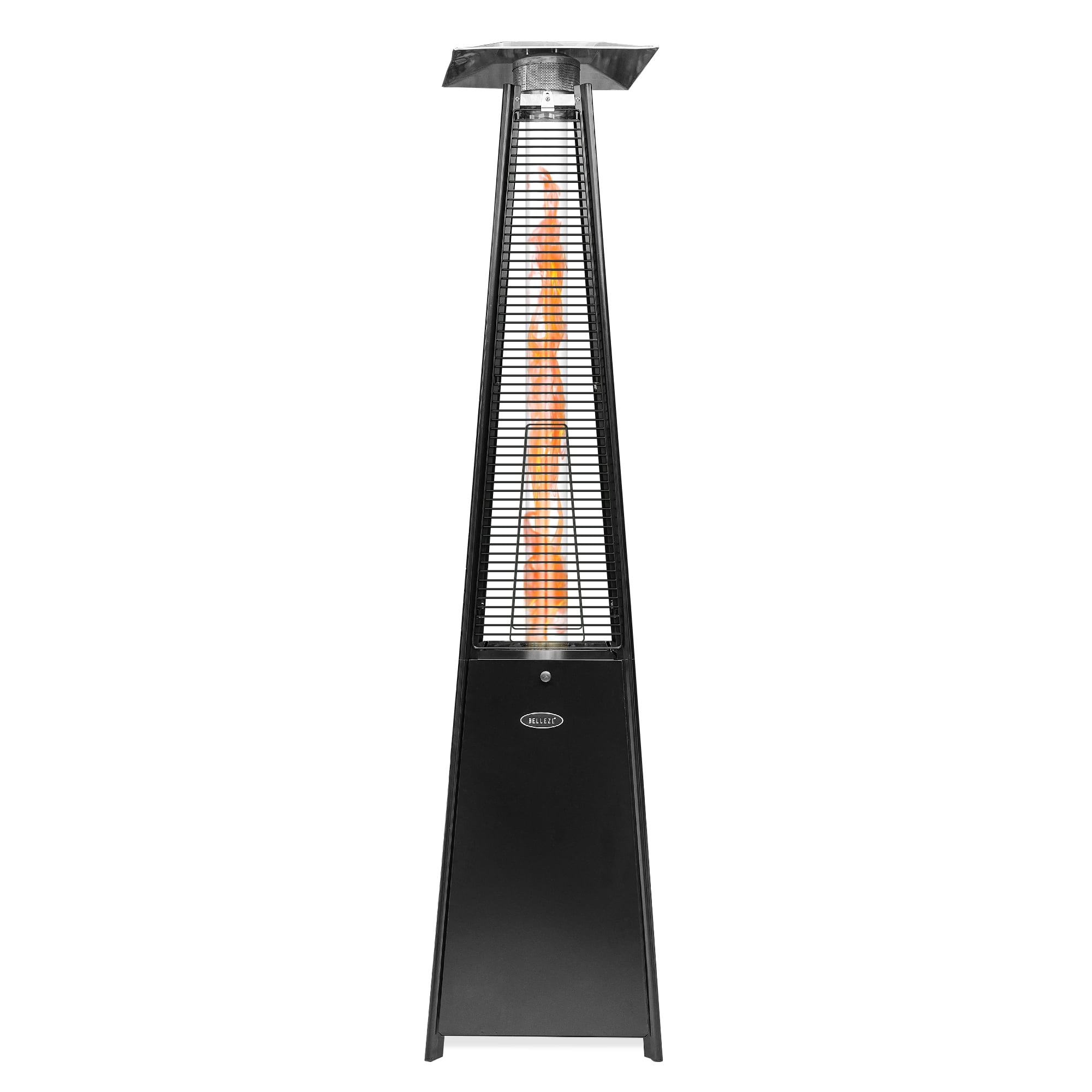BELLEZE 42,000 BTU LP Gas Outdoor Pyramid Patio Heater Black