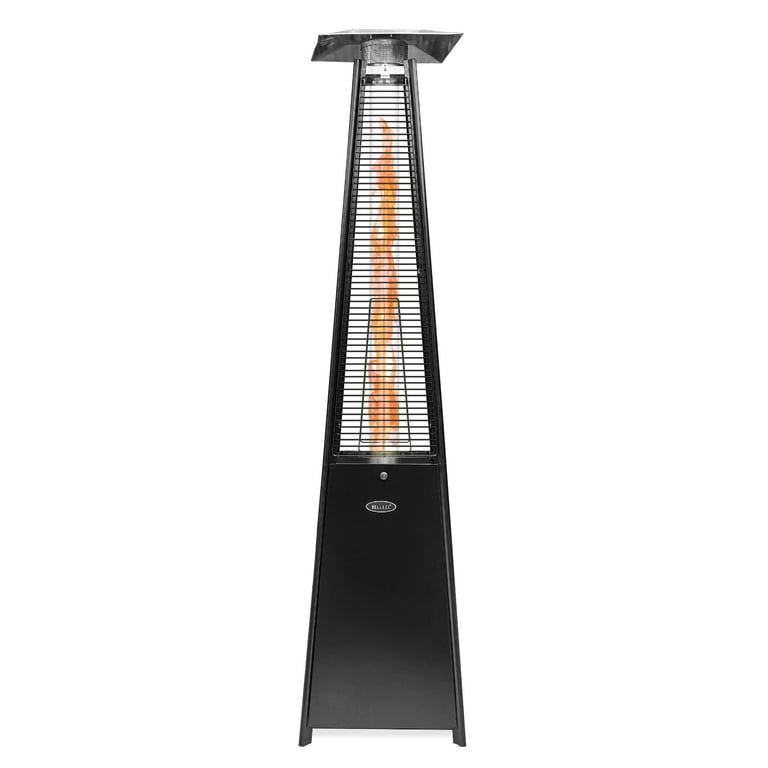 Propane Patio Fiammetta Matt Black Outdoor Gas Pyramid Heater Gas