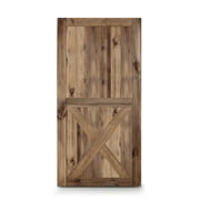 BELLEZE 42 Inch DIY Sliding Interior Barn Door, Modern Farmhouse - Brown