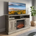 thumbnail image 1 of BELLEZE 47" TV Stand with 18" Electric Fireplace, Modern Electric Fireplace TV Stand for TVs up to 50", Entertainment Media Stand with Storage - Norrell (Ashland Pine), 1 of 7