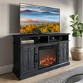 thumbnail image 1 of BELLEZE 47" TV Stand with 18" Electric Fireplace, Modern Electric Fireplace TV Stand for TVs up to 50", Entertainment Media Stand with Storage - Norrell (Rustic Grey), 1 of 7
