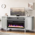 "BELLEZE 66"" TV Stand with 36"" Electric Fireplace, Suitable for 75 ...