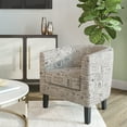 thumbnail image 1 of BELLEZE Accent Arm Club Chair in Linen Fabric - Highland (Black & Beige), 1 of 7