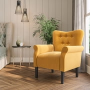 BELLEZE Accent Chair Armchair for Living Room - Allston Citrine Yellow