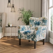 BELLEZE Accent Chair Armchair for Living Room - Allston (Green Blue Floral)