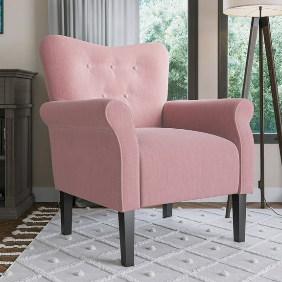 BELLEZE Accent Chair Armchair for Living Room - Allston (Pink)