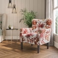 thumbnail image 1 of BELLEZE Accent Chair Armchair for Living Room - Allston (Red Floral), 1 of 7