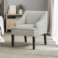 thumbnail image 1 of BELLEZE Accent Chair Upholstered Wingback Arm Chair with Linen Fabric, Solid Wood Comfortable Side Chair, Statement Chair for Bedroom Office Study - Kira (Geolinks), 1 of 7
