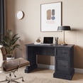 thumbnail image 1 of BELLEZE Bonelli 50" Executive Desk with 2 Storage Drawers, Rustic Grey, 1 of 7