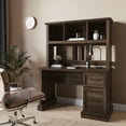 thumbnail image 1 of BELLEZE Bonelli 50" Executive Desk with Hutch, Dark Walnut, 1 of 7