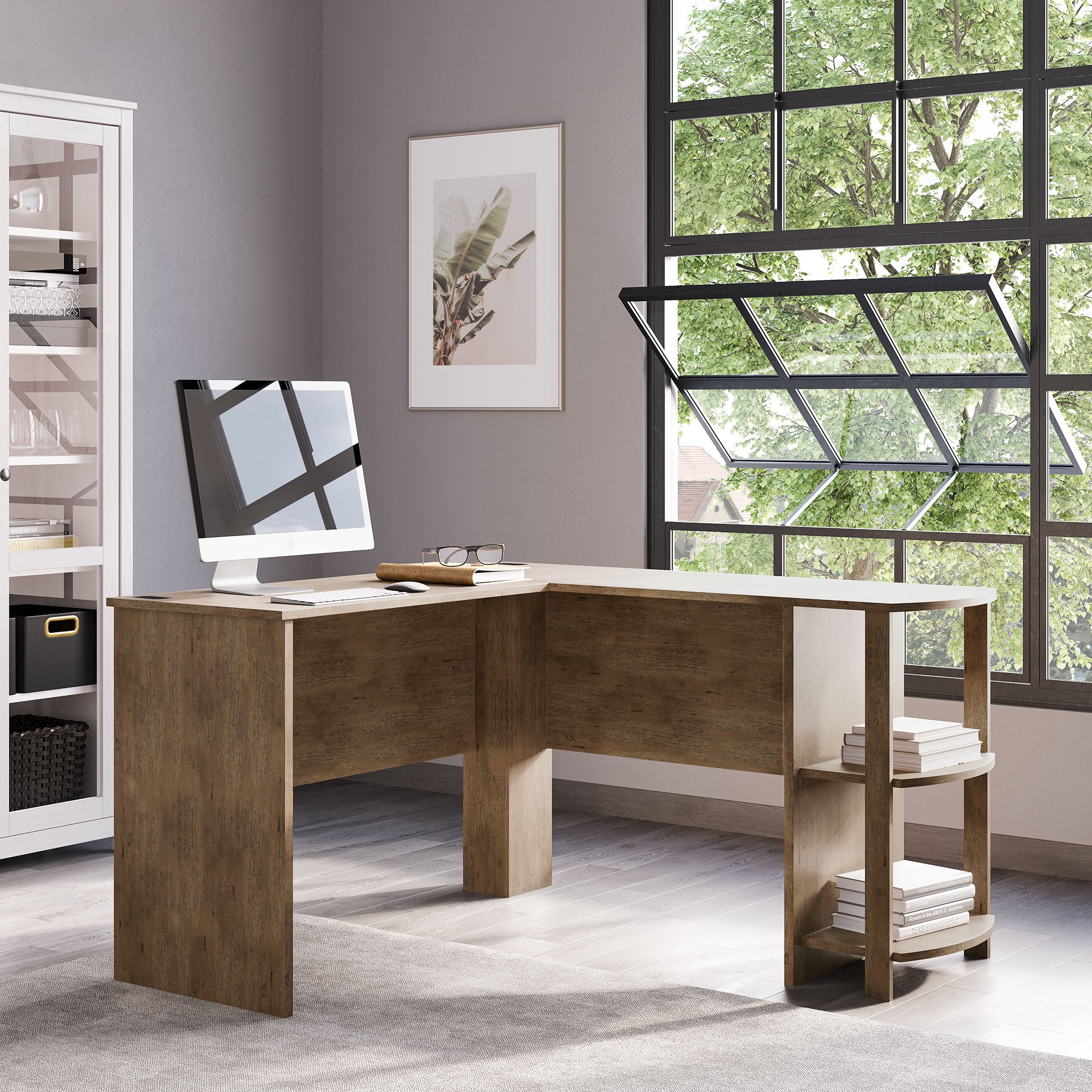 BELLEZE Corner LShaped Home Office Computer Desk Kent (Wood