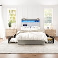 thumbnail image 1 of BELLEZE Full Size Bed Frame with 4 Drawers, Storage Headboard & Charging Station, Bed Frame with LED Lights, Platform Full Bed Frame with Storage, No Box Spring Needed - Cove (White), 1 of 7