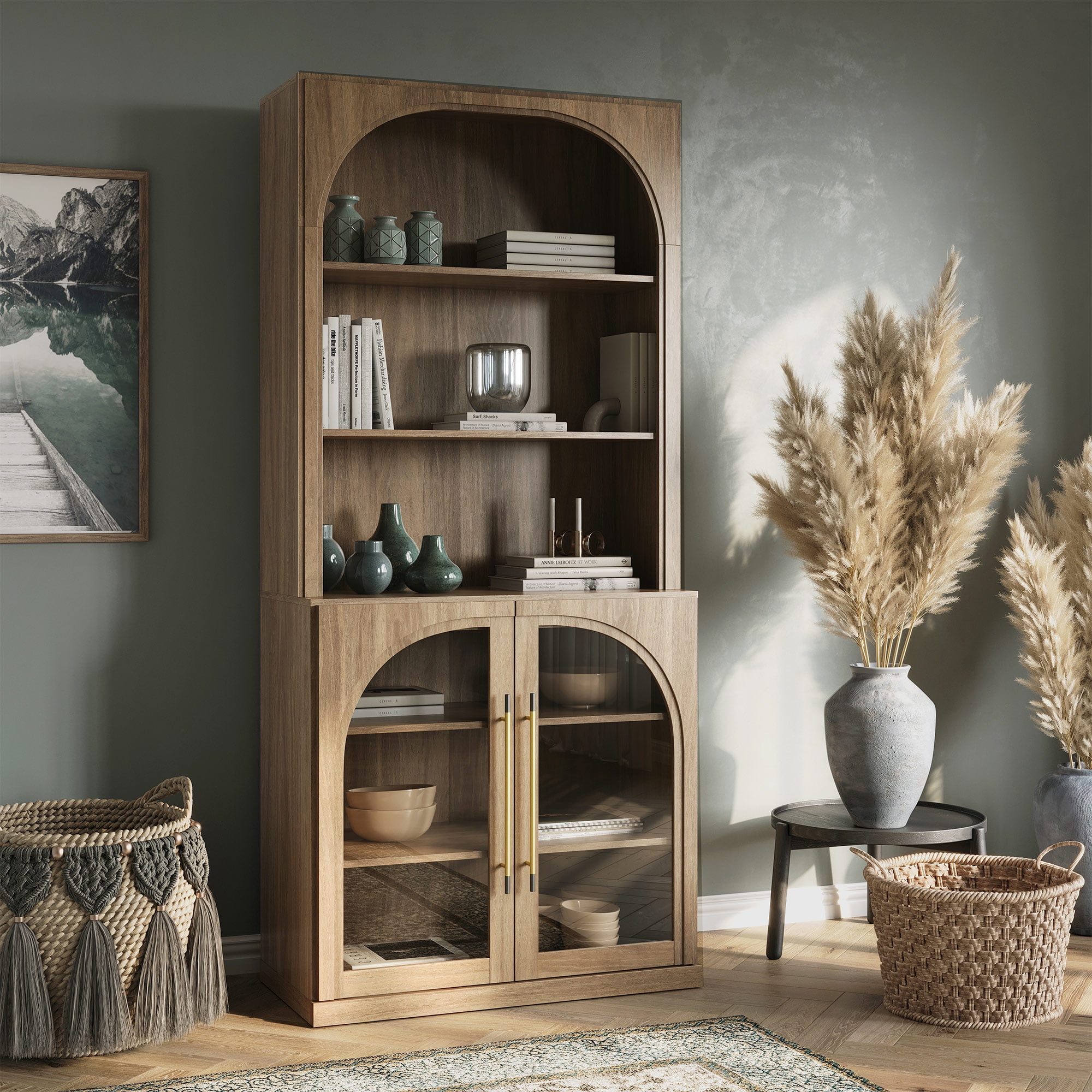 BELLEZE-Glass-Display-Curio-
