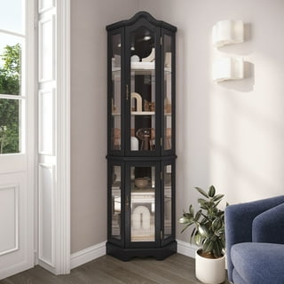 Walnut China Cabinets in Kitchen Dining Furniture Walmart