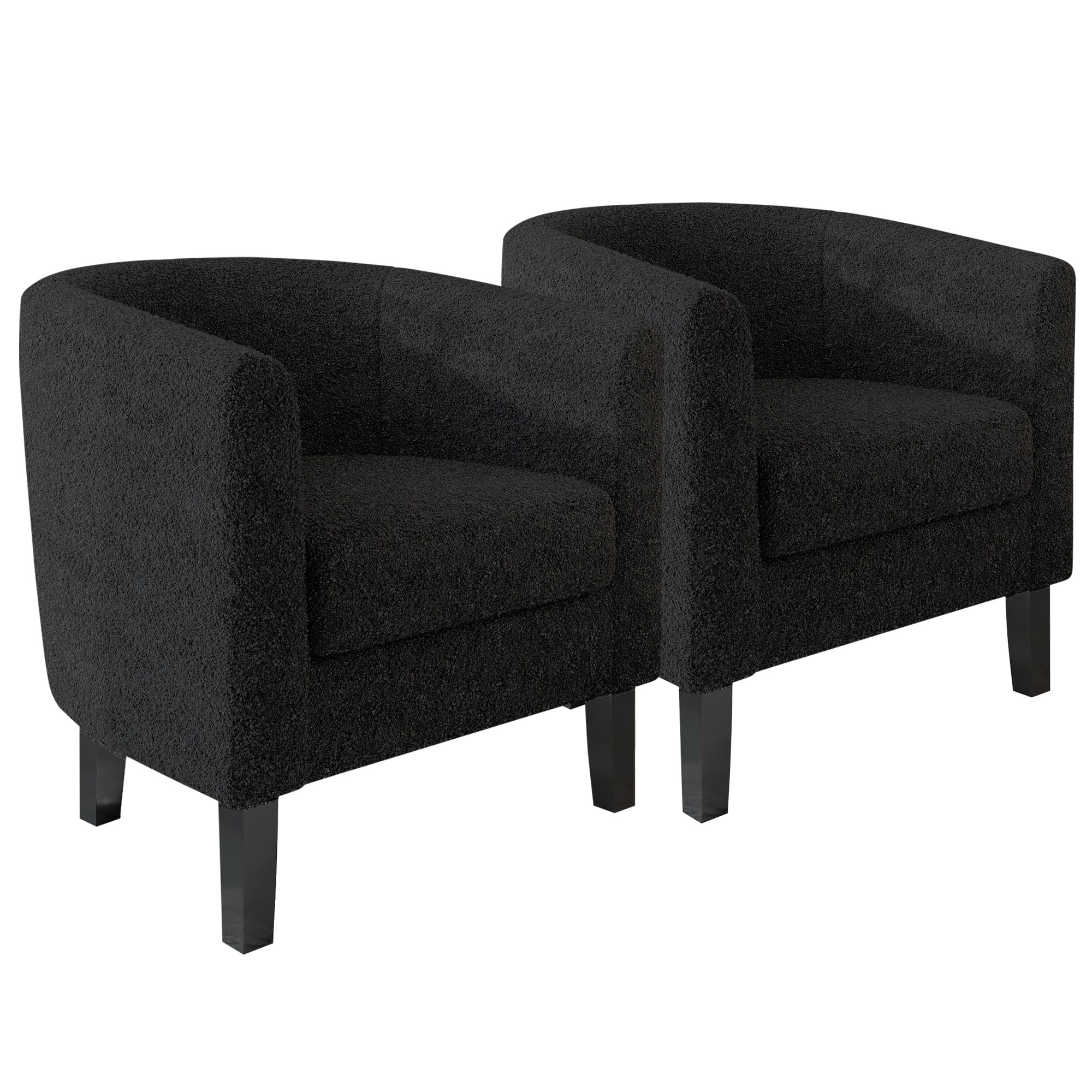 BELLEZE Tub Club Armchair with Faux Leather Fabric Upholstery and