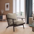 thumbnail image 1 of BELLEZE Maximus Accent Chair Wood Frame Fabric Lounge Chair, Grey, 1 of 6