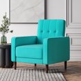 thumbnail image 1 of BELLEZE Mid-Century Modern Velvet Armchair - Valencia (Mallard Teal), 1 of 7