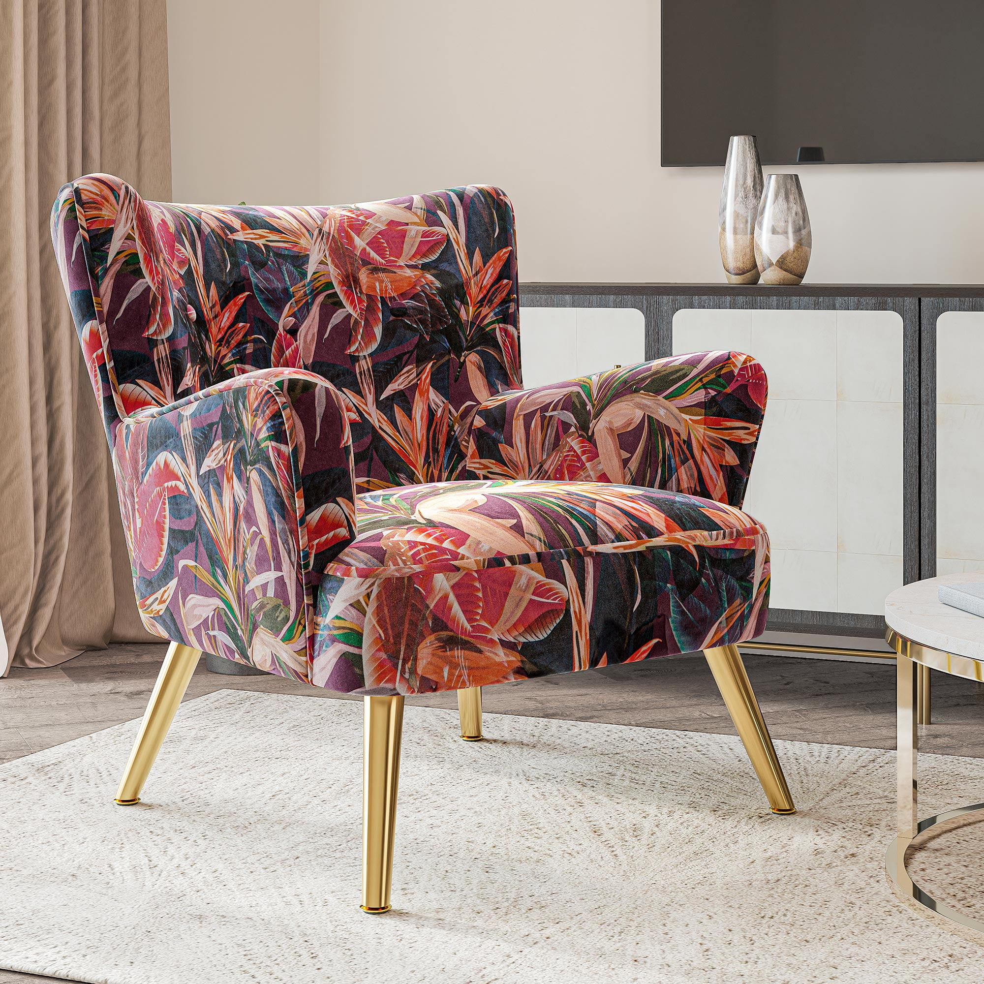 Modern floral chair discount