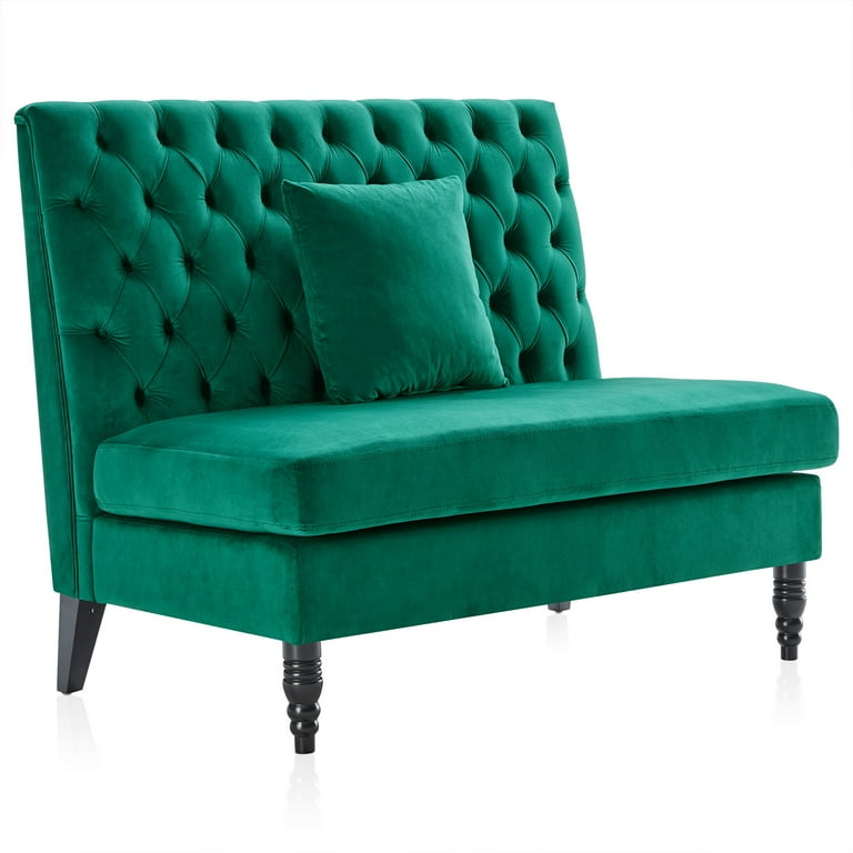 Belleze modern tufted settee bedroom bench loveseat sofa velvet deals