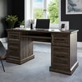 thumbnail image 1 of BELLEZE Modern Executive Home Office Computer Desk - Rhudi (Dark Walnut), 1 of 7