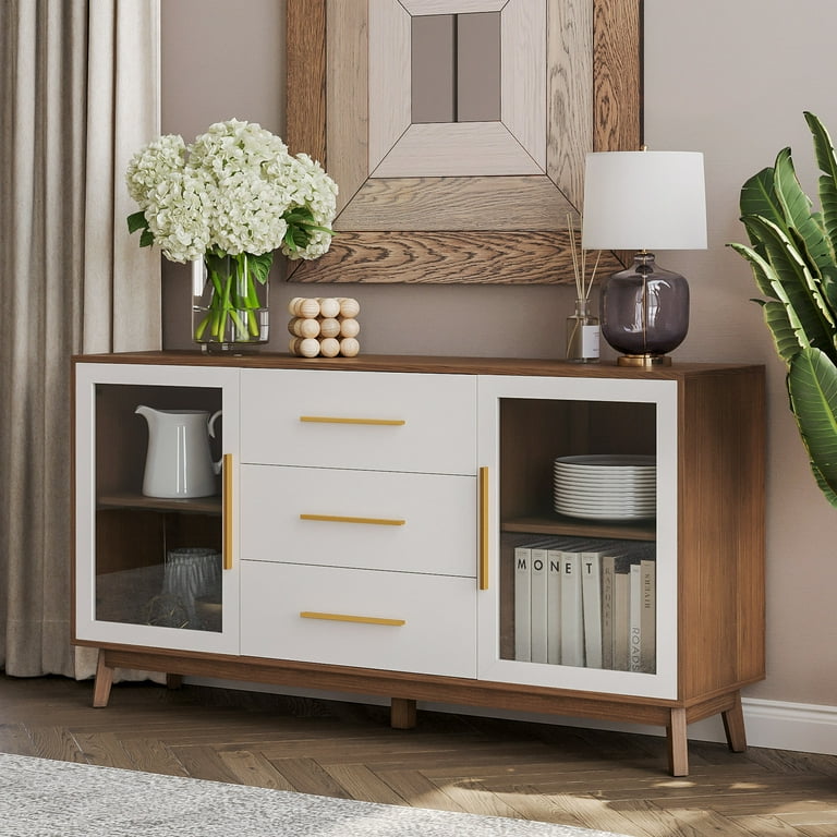 White 2024 hallway sideboard