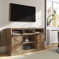 thumbnail image 1 of BELLEZE Parker 52" TV Stand Sliding Barn Door Console For TV's Up to 60" Entertainment Center, Rustic Oak, 1 of 7