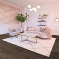 thumbnail image 1 of BELLEZE Parma Diamond Trellis Area Rug Cozy Soft Plush Shag Rug, 8x10 Feet, Ivory White, 1 of 7