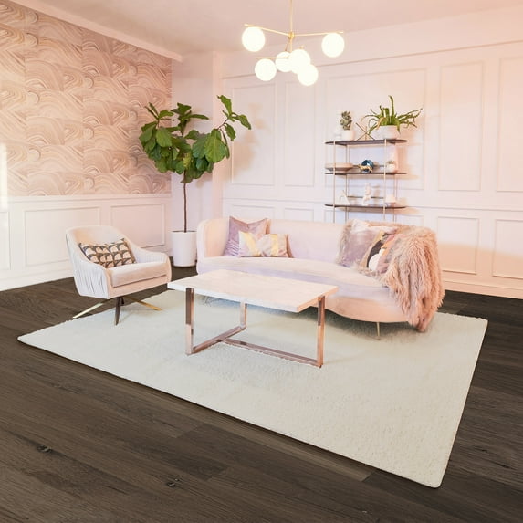 BELLEZE Parma Luxury Ultra Soft Fluffy Area Rug Modern Indoor Shaggy Plush Fluffy Nursery Rugs Floor Carpet For Home Decor Living Room Bedroom 8x10 Feet, Ivory White