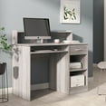 thumbnail image 1 of BELLEZE Small Home Office Computer Desk with Hutch - Wren (Grey Wash), 1 of 7