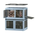 thumbnail image 1 of BELLEZE Stackable Storage Bins with Lids 12 Gallon 2 Packs Plastic Storage Bins with 5 Openings Collapsible Storage Boxes with Wheels for Organizing Toy Closet Kitchen Storage Containers (Blue), 1 of 7